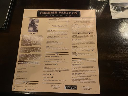 Menu photo 7 Cornish Pasty Boulder City, NV