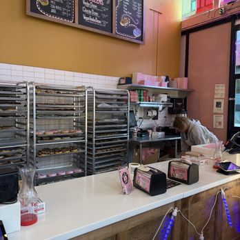 Voodoo Doughnut - Nice layout. Super functional. No seating though. - Donuts Near Me - Seattle, Washington Voodoo Doughnut - Nice layout. Super functional. No seating though. - Donuts Near Me - Seattle, Washington