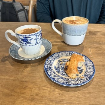 maman - Remnants of our chocolate croissant and our lattes!! - French Near Me - New York, New York maman - Remnants of our chocolate croissant and our lattes!! - French Near Me - New York, New York