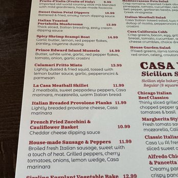 Casa Lu Al - Menu - Italian Near Me - Lima, Ohio