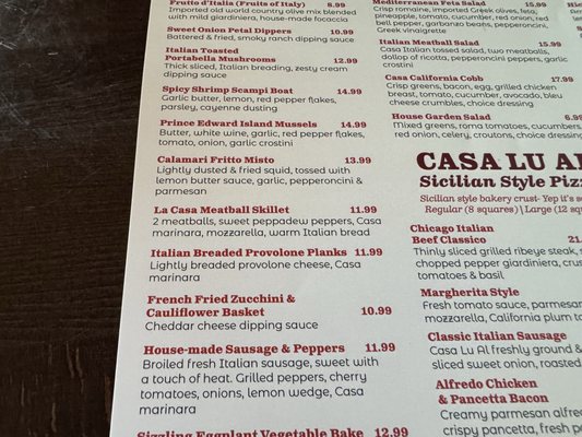Menu photo 4 Casa Lu Al Lima, OH
