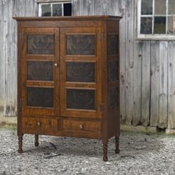 Pie Safe with classic farmhouse design. Would work well in a country home or accent in modern setting.