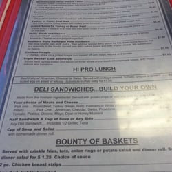 Blue Ribbon Cafe & Bakery - One of several pages for lunch menu