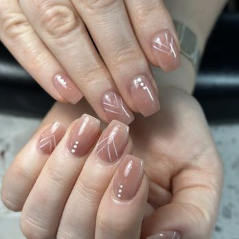 Em Salon & Spa - Tap Hybrid Gel #12 with design - Nail Salons Near Me - Bellevue, Washington Em Salon & Spa - Tap Hybrid Gel #12 with design - Nail Salons Near Me - Bellevue, Washington