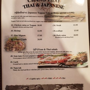 Chang Thai - Menu - Japanese Near Me - San Angelo, Texas
