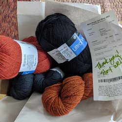 Black Sheep Yarn Shop - Thanks so much for assisting me with my color choices over the phone! The yarn arrived in 2 days and I'm saved!!!