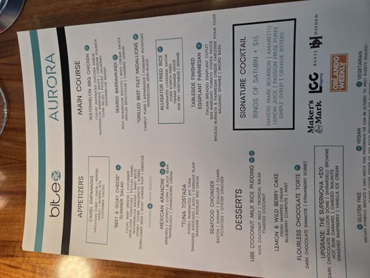 Menu photo 1 Aurora At The Celeste Orlando, FL Menu photo 1 Aurora At The Celeste Orlando, FL