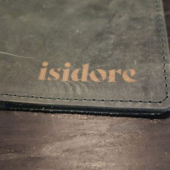 Isidore - The menu is in a nice leather binder - New American Near Me - San Antonio, Texas Isidore - The menu is in a nice leather binder - New American Near Me - San Antonio, Texas