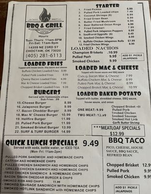 Menu photo 8 My BBQ & Grill Choctaw, OK