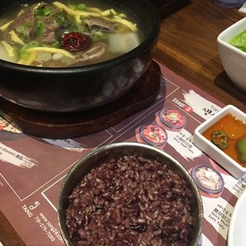 Tang Restaurant - Galbi tang with purple rice. Get it ! - Korean Near Me - Flushing, New York Tang Restaurant - Galbi tang with purple rice. Get it ! - Korean Near Me - Flushing, New York