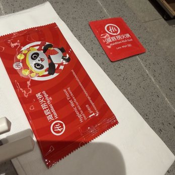 Haidilao - Husband got a glasses wipe because he was wearing glasses - Hot Pot Near Me - Mississauga, Ontario