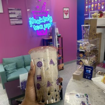 Chatime - Towson - Taro Milk Tea w/ creamy mouse, black pearl, & Oreos!!! So good - Bubble Tea Near Me - Towson, Maryland Chatime - Towson - Taro Milk Tea w/ creamy mouse, black pearl, & Oreos!!! So good - Bubble Tea Near Me - Towson, Maryland