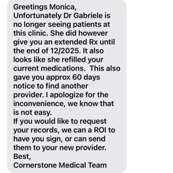 Cornerstone response to giving me a 6 day notice