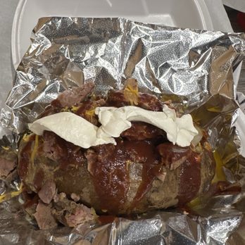 Dickey's Barbecue Pit - Loaded baked potato with brisket. The staff (Gaby and Mario) were super attentive and professional. The food tastes amazing. - Barbeque Near Me - Whittier, California Dickey's Barbecue Pit - Loaded baked potato with brisket. The staff (Gaby and Mario) were super attentive and professional. The food tastes amazing. - Barbeque Near Me - Whittier, California