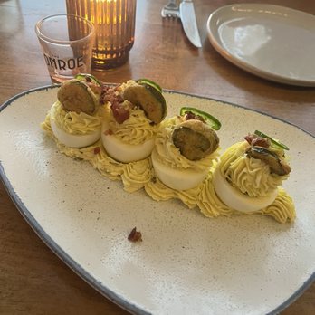 The Monroe - Deviled Eggs with Jalapeños fresh and fried - New American Near Me - Orlando, Florida