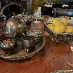 Tea setting and decor Tea setting and decor