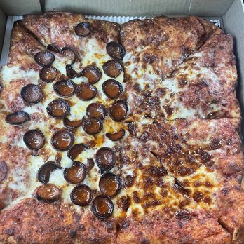 Cup N Char - Medium. 1/2 pepperoni. - Pizza Near Me - Richmond, Texas