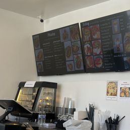 Counter -- shown with digital menu above, at Bulan Filipino Grill Counter -- shown with digital menu above, at Bulan Filipino Grill