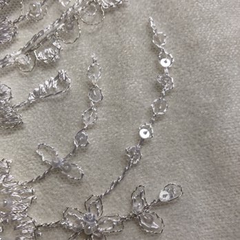 Memories Gown Preservation - Original lace-small sequins are clear and sparkly - Laundry Services Near Me - Houston, Texas