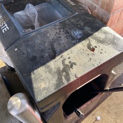 Trash can by pump