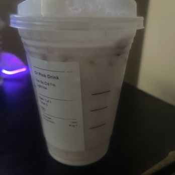 Starbucks - Suppose to be a pink drink!! Where is the pink??????! I asked for light ice and per usual it's a cup full of ice! - Coffee & Tea Near Me - Woodbridge, Virginia Starbucks - Suppose to be a pink drink!! Where is the pink??????! I asked for light ice and per usual it's a cup full of ice! - Coffee & Tea Near Me - Woodbridge, Virginia