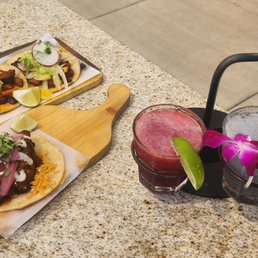 Margarita and taco flights - each delicious and a feast for the eyes! Margarita and taco flights - each delicious and a feast for the eyes!