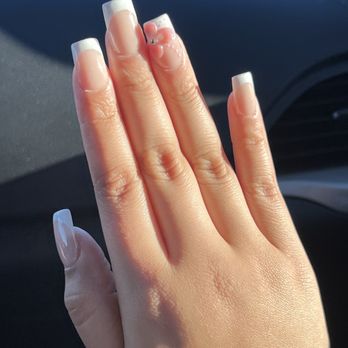 Austin Nails & Spa - french style nails with design - Nail Salons Near Me - Cedar Park, Texas