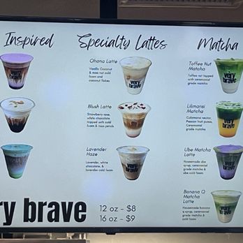 Very Brave Coffee - Menu - Coffee & Tea Near Me - Fairfield, California
