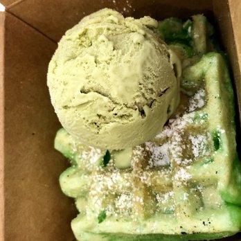 Mr Green Bubble - Pandan mochi waffle with matcha ice cream - Bubble Tea Near Me - Union City, California Mr Green Bubble - Pandan mochi waffle with matcha ice cream - Bubble Tea Near Me - Union City, California
