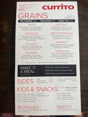 Menu photo 3 Currito Lake Mary, FL Menu photo 3 Currito Lake Mary, FL
