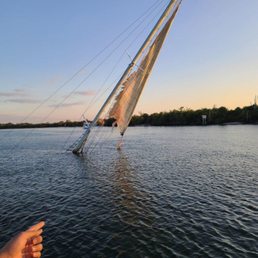 Cool sunken sailboat we got to see