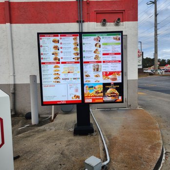 Arby's - a menu on a large screen - Fast Food Near Me - Marietta, Georgia