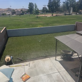 E N D Landscaping - Sod put in with new sprinkler system! What a huge difference. - Landscaping Near Me - San Bernardino, California