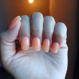 Dipping powder over my natural nail Dipping powder over my natural nail