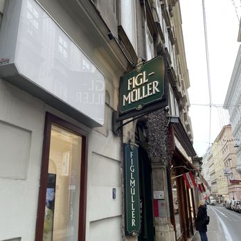 Figlmüller - Sign for the restaurant - Austrian Near Me - Vienna, 9 Figlmüller - Sign for the restaurant - Austrian Near Me - Vienna, 9