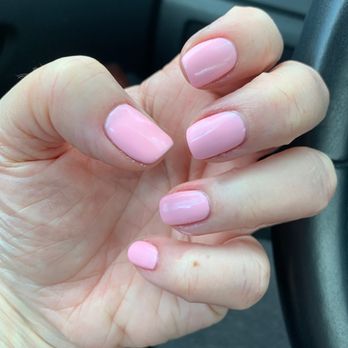 Uptown Spa - Short, square, pink gel manicure - Nail Salons Near Me - La Crescenta, California Uptown Spa - Short, square, pink gel manicure - Nail Salons Near Me - La Crescenta, California