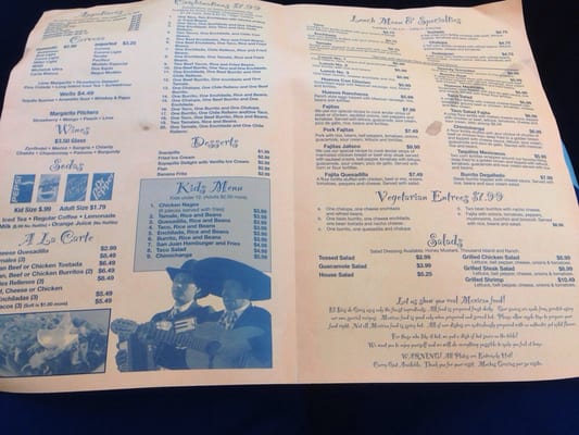 Menu photo 4 El Dos Mexican Restaurant Hays, KS