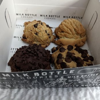 Milk Bottle Cookies - Cookies and cream, snickerdoodle, chocolate orange and chocolate chip - Bakeries Near Me - Waco, Texas Milk Bottle Cookies - Cookies and cream, snickerdoodle, chocolate orange and chocolate chip - Bakeries Near Me - Waco, Texas