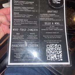 Cocktail menu