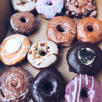 Fry Baby Donuts - Roll call: maple bacons, v&c sprinkle, cronut, swt potato marsh, mudslide, blk cherry, cinn roll, orang creamsicle, plain glazed - Donuts Near Me - Buffalo, New York Fry Baby Donuts - Roll call: maple bacons, v&c sprinkle, cronut, swt potato marsh, mudslide, blk cherry, cinn roll, orang creamsicle, plain glazed - Donuts Near Me - Buffalo, New York