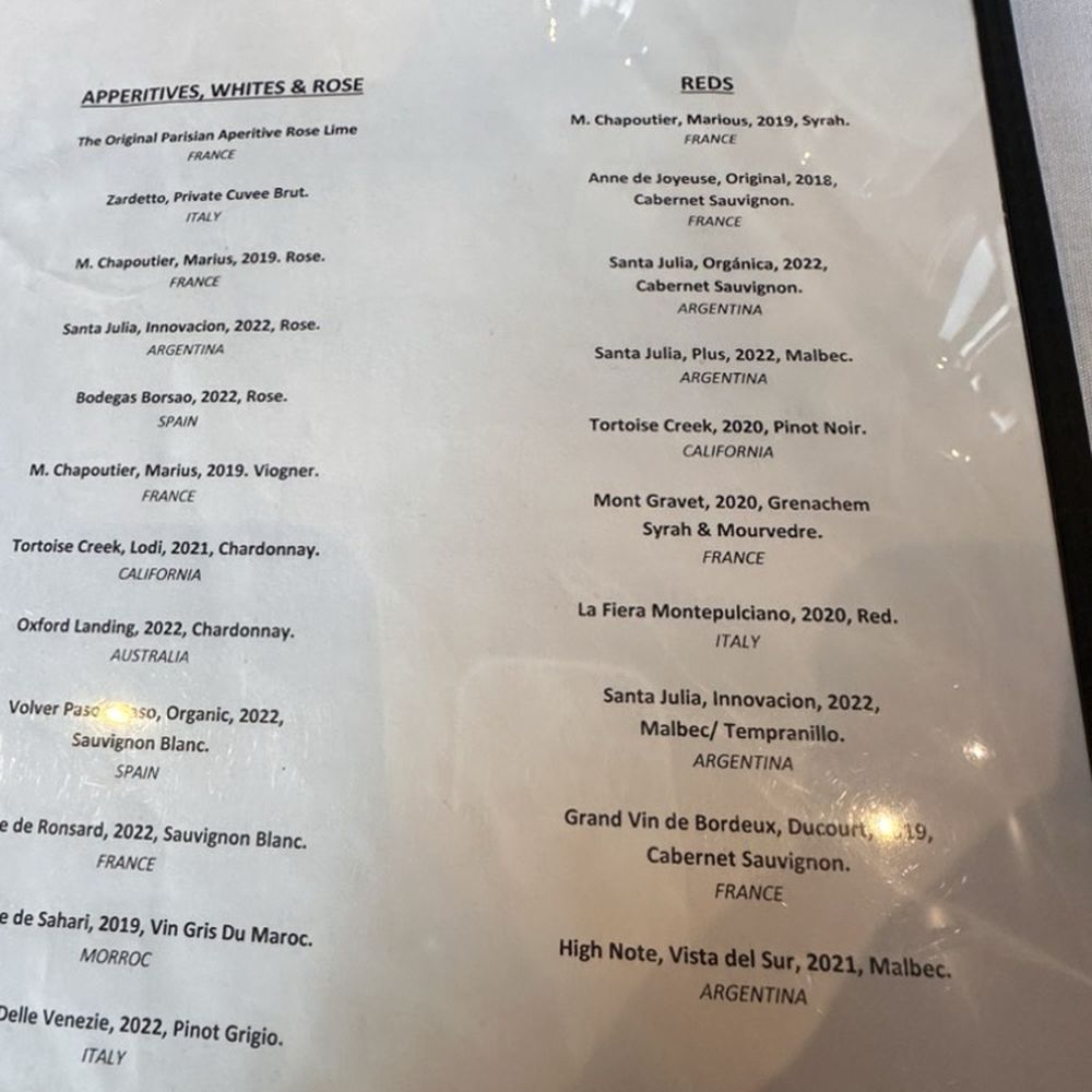 Entrecot - Wine list - Diners Near Me - Napa, California Entrecot - Wine list - Diners Near Me - Napa, California