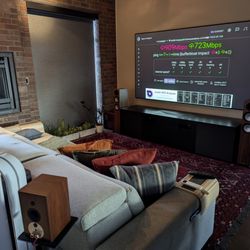 Lluminet - Hardwired home theater using moca adapter since there were no ethernet ports nearby. Excellent speeds now!
