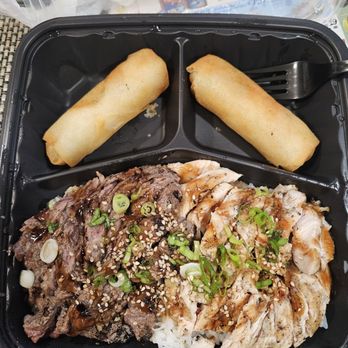 SanSai Japanese Grill - Steak and chicken plate with egg rolls - Japanese Near Me - Chatsworth, California SanSai Japanese Grill - Steak and chicken plate with egg rolls - Japanese Near Me - Chatsworth, California