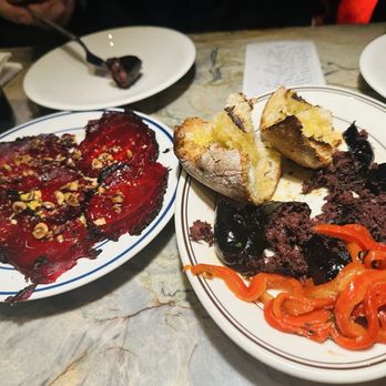 Bar La Loca - beets (cheese on the side) dish blood sausage dish - Spanish Near Me - Incline Village, Nevada Bar La Loca - beets (cheese on the side) dish blood sausage dish - Spanish Near Me - Incline Village, Nevada