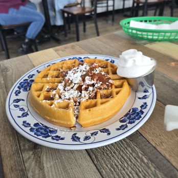 The Wild Blueberry Breakfast & Bakery - Caramel apple waffle - Bakeries Near Me - St. Ignace, Michigan The Wild Blueberry Breakfast & Bakery - Caramel apple waffle - Bakeries Near Me - St. Ignace, Michigan
