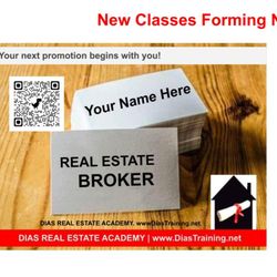 Dias Real Estate Academy - UPGRADE yourself!  Get your broker's license.