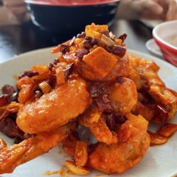 Mela Cafe - Shrimp in special sauce (authentic with shells left on).