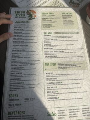 Menu photo 1 Irish Eyes Pub & Restaurant Lewes, DE Menu photo 1 Irish Eyes Pub & Restaurant Lewes, DE