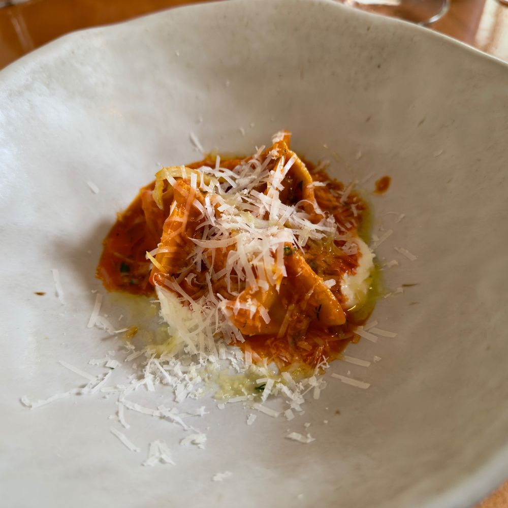 Marrow - Manti dumplings with lamb sausage, harissa, aged goat cheese - Cocktail Bars Near Me - Rochester, Minnesota Marrow - Manti dumplings with lamb sausage, harissa, aged goat cheese - Cocktail Bars Near Me - Rochester, Minnesota