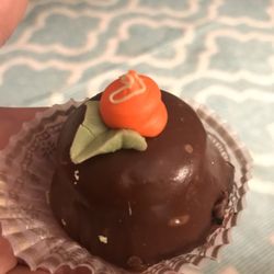 The adorable Halloween chocolate petite fours they make! They have some of the cutest goodies that are Halloween themed!